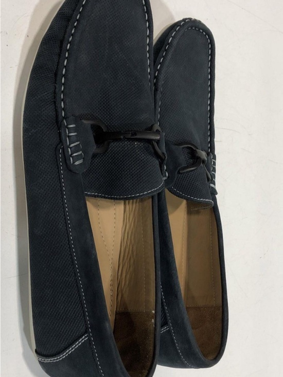 Men’s Alan Payne Navy Suede Perforated HorseBit Driving Loafer Size 11 main image 7